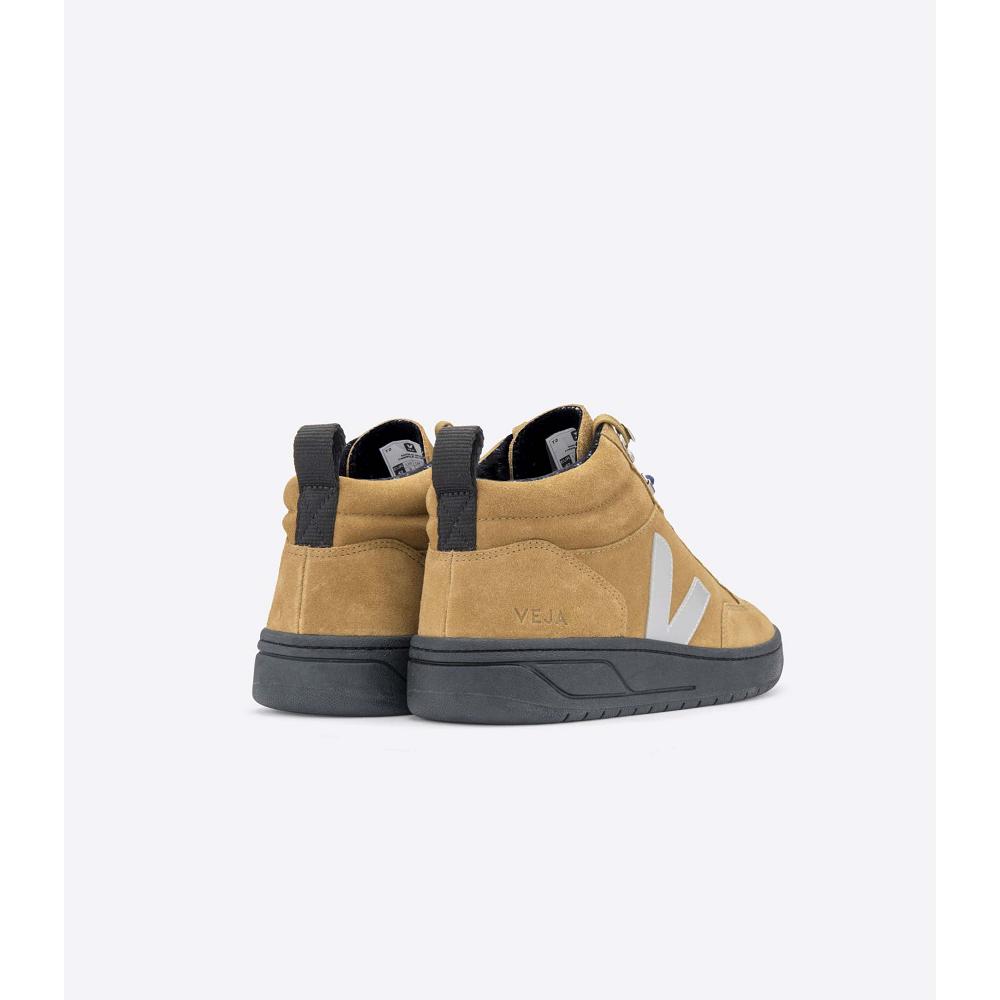 Veja RORAIMA SUEDE Women's High Tops Khaki | NZ 359KOR